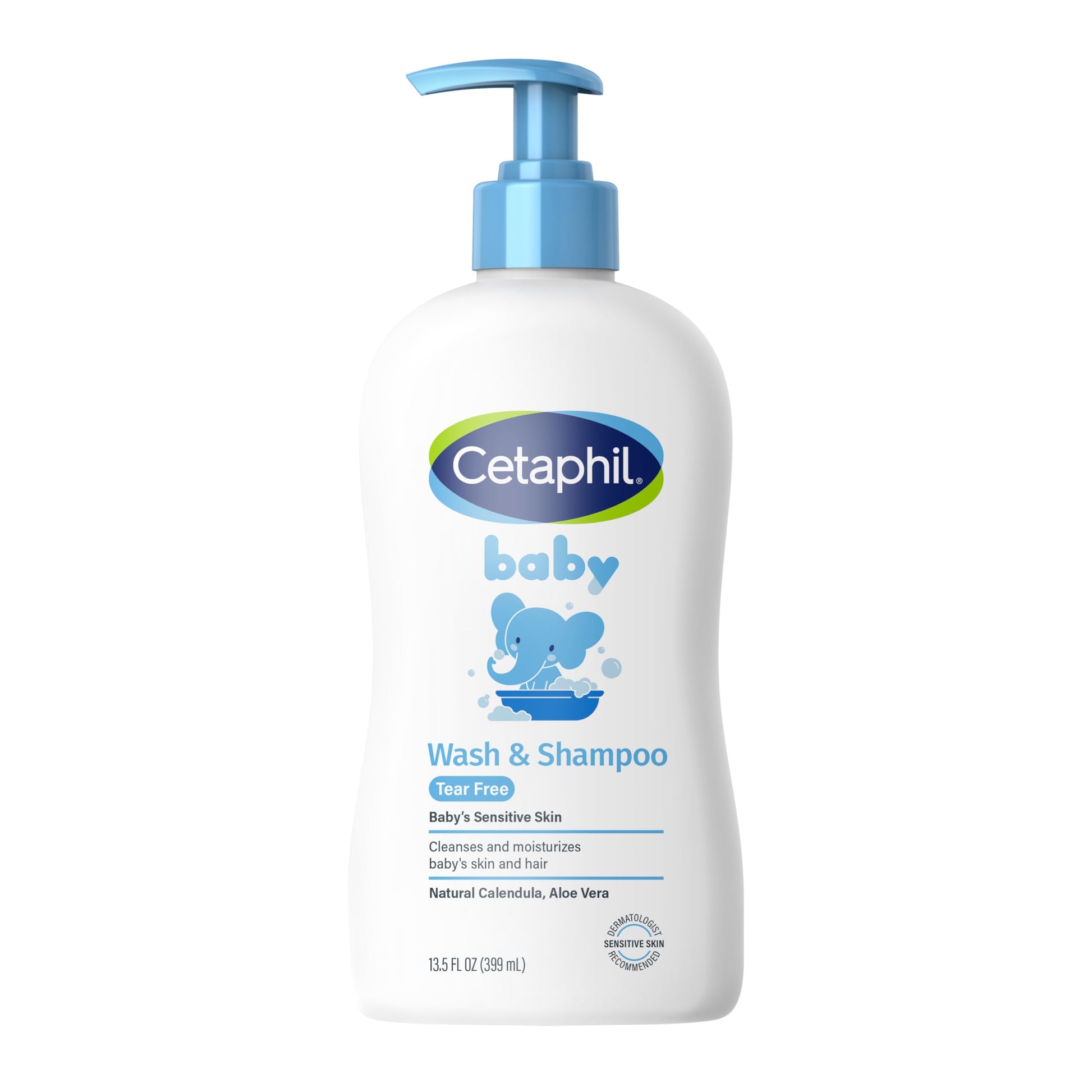 Cetaphil Baby Wash & Shampoo, 13.5oz Pack of 2, Hypoallergenic, Gentle Enough for Everyday Use, Soap Free