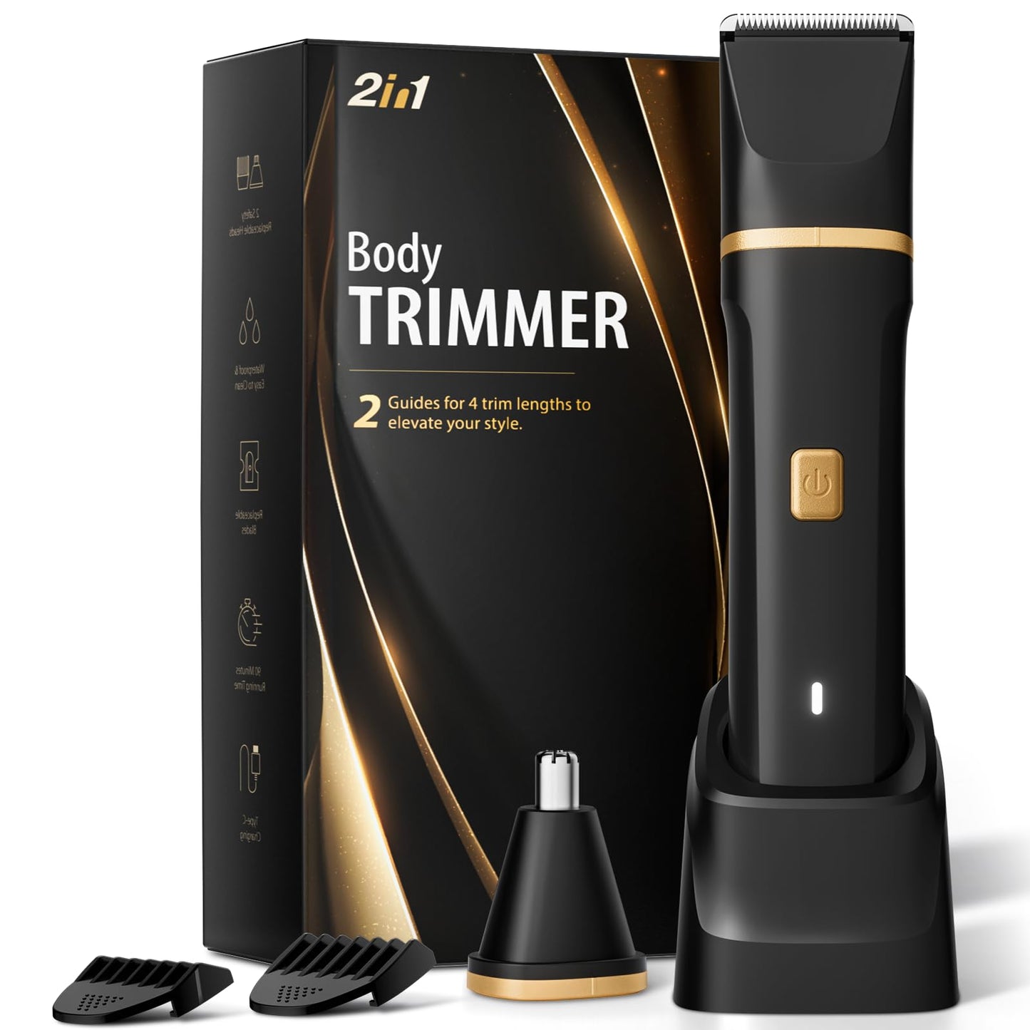 Risina Bikini Trimmer for Women - Painless Electric Razors for Silk Skin,Cordless Body Shaver with Ceramic Blade, Replaceable Lady Razor, IPX7 Waterproof & Easy Cleaning, Birthday Gifts for Women