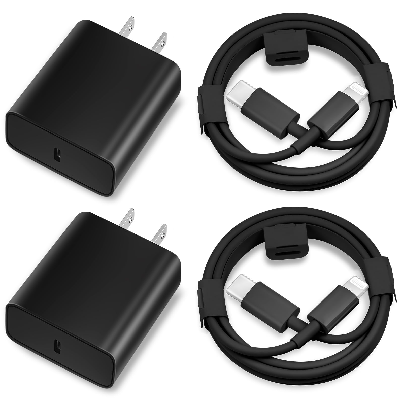 iPhone Charger Fast Charging,[MFi Certified] 2Pack 20W Type C Fast Charger Block with [10FT&6FT] USB C to Lightning Cable Compatible for iPhone 14/13/12/11 Pro Max/Xs Max/XR/X,iPad