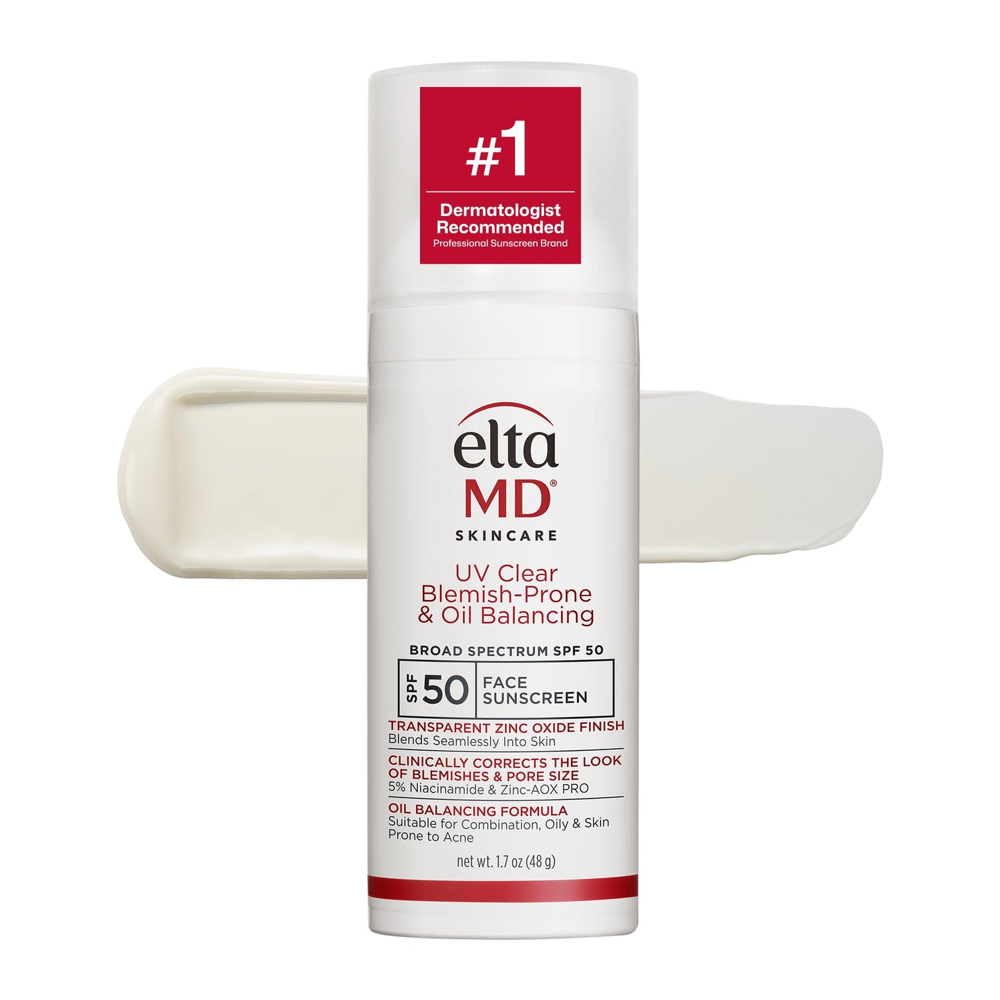 EltaMD UV Clear Face Sunscreen SPF, Oil-Free Sunscreen with Zinc Oxide, Dermatologist Recommended