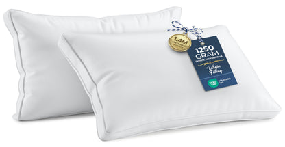 Utopia Bedding Down Alternative Bed Pillows for Sleeping Queen Size (White), Set of 2, Soft & Fluffy Pillow with Cooling, Hotel Quality, Gusseted Pillow for Back, Stomach or Side Sleepers