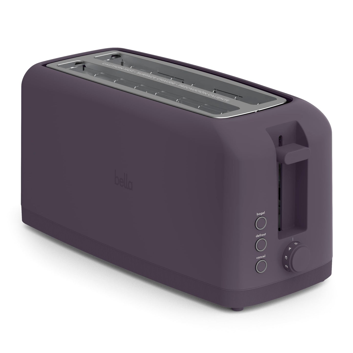 bella 2 Slice Slim Toaster, Fits-anywhere™ Kitchenware, 6 Setting Shade Control with Reheat & Cancel Buttons, Fits sourdough, 10” Long Slot, Anti Jam & Auto Shutoff, 900 Watt, Oatmilk