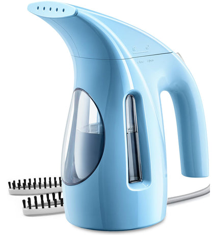 HiLIFE Steamer for Clothes, Portable Handheld Clothing Steamer, 240ml Big Capacity, 700W, Strong Power, Fabric Quick Wrinkle Remover with Brush for Home, Office(ONLY 120V) -Blue