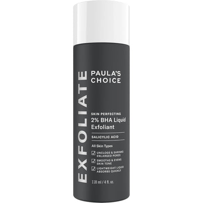 Paula's Choice SKIN PERFECTING 2% BHA Liquid Exfoliant with Salicylic Acid, Facial Polish for Pores, Wrinkles & Fine Lines, Suitable for Blackhead-Prone Skin, Fragrance-Free