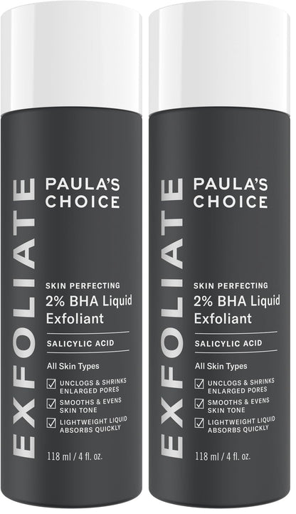 Paula's Choice SKIN PERFECTING 2% BHA Liquid Exfoliant with Salicylic Acid, Facial Polish for Pores, Wrinkles & Fine Lines, Suitable for Blackhead-Prone Skin, Fragrance-Free