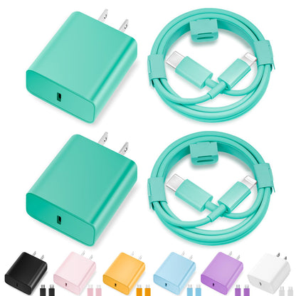 iPhone Charger Fast Charging,[MFi Certified] 2Pack 20W Type C Fast Charger Block with [10FT&6FT] USB C to Lightning Cable Compatible for iPhone 14/13/12/11 Pro Max/Xs Max/XR/X,iPad