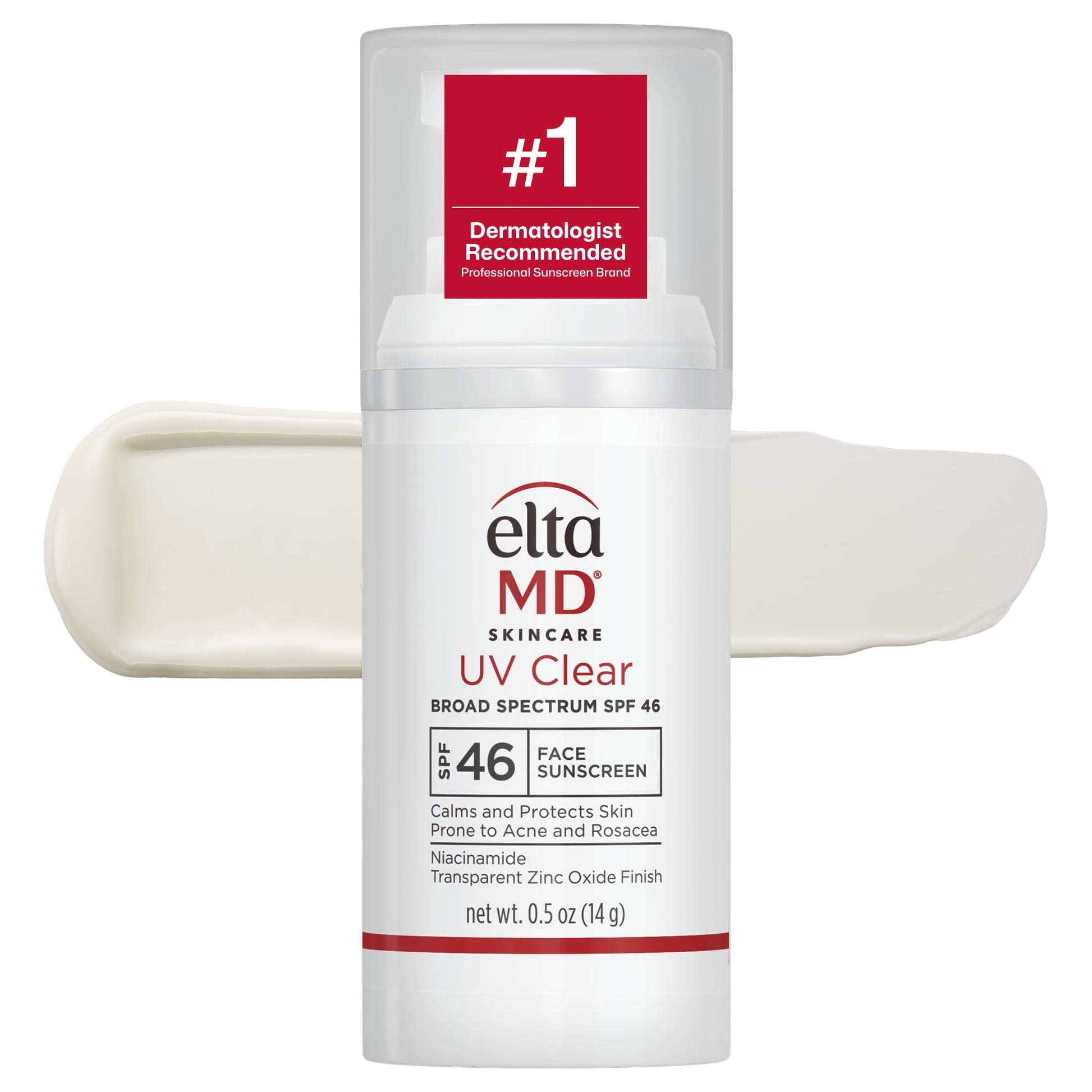 EltaMD UV Clear Face Sunscreen SPF, Oil-Free Sunscreen with Zinc Oxide, Dermatologist Recommended
