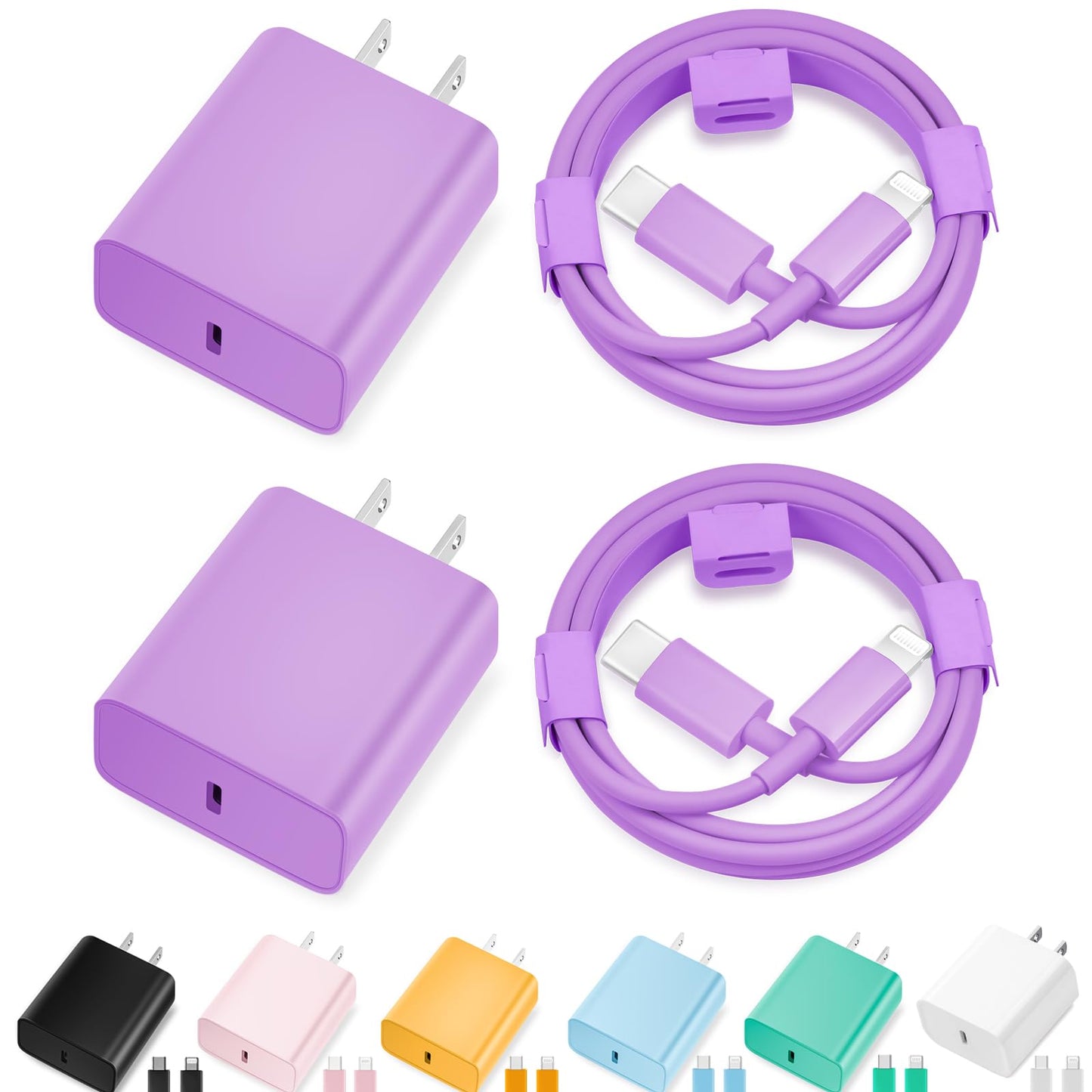iPhone Charger Fast Charging,[MFi Certified] 2Pack 20W Type C Fast Charger Block with [10FT&6FT] USB C to Lightning Cable Compatible for iPhone 14/13/12/11 Pro Max/Xs Max/XR/X,iPad