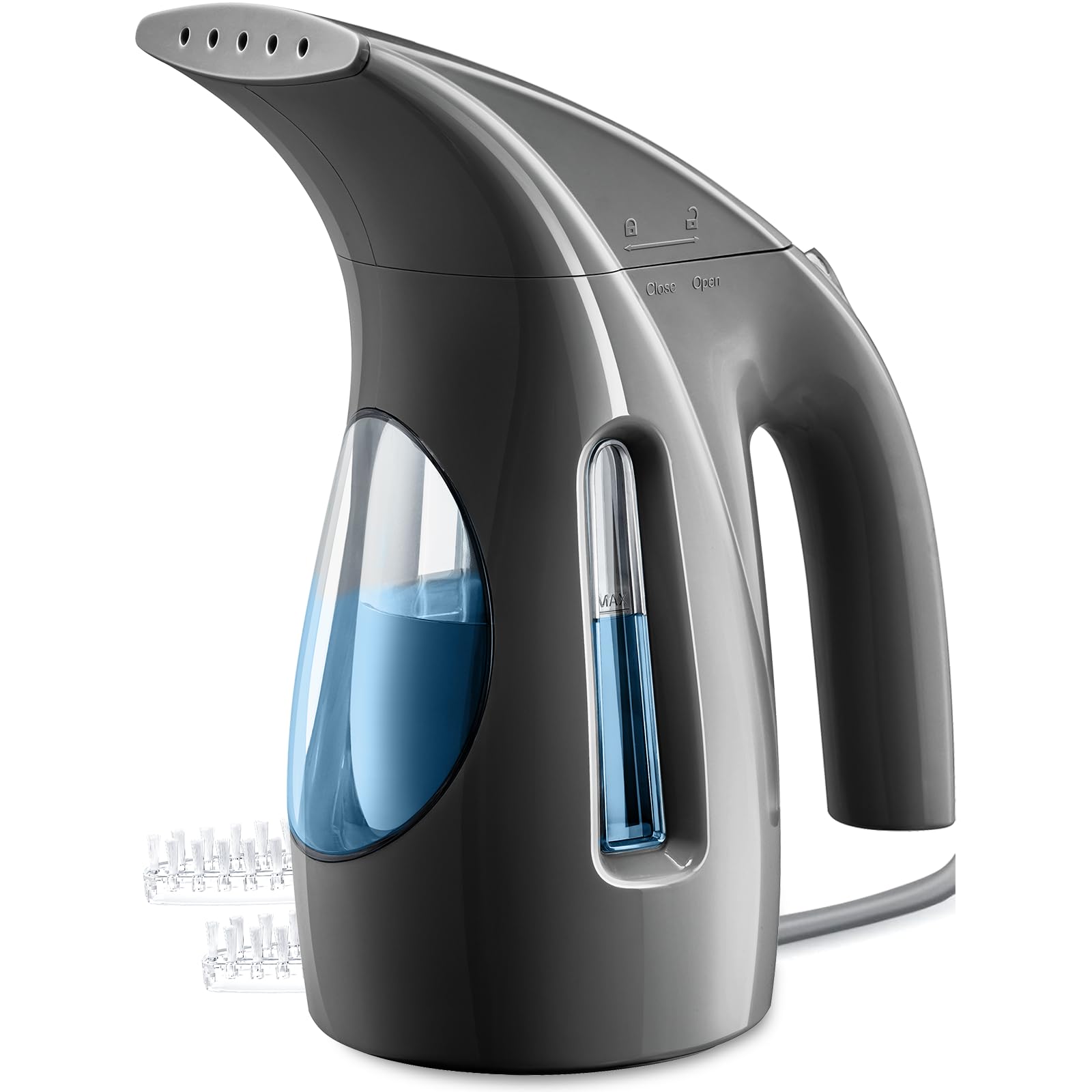 HiLIFE Steamer for Clothes, Portable Handheld Clothing Steamer, 240ml Big Capacity, 700W, Strong Power, Fabric Quick Wrinkle Remover with Brush for Home, Office(ONLY 120V) -Blue