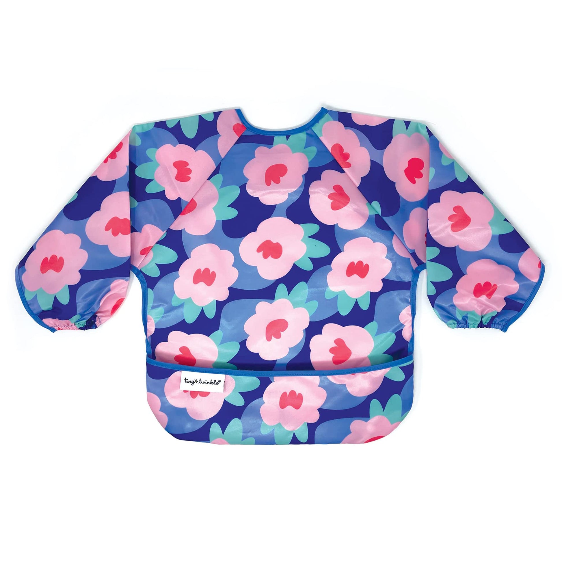 Tiny Twinkle Long Sleeve Bib for Babies & Toddlers | Waterproof Smock Bib for Eating | Machine Washable & Mess-Proof Feeding Essentials | Newborn Shower Gift (Dinosaur, 6–24M)