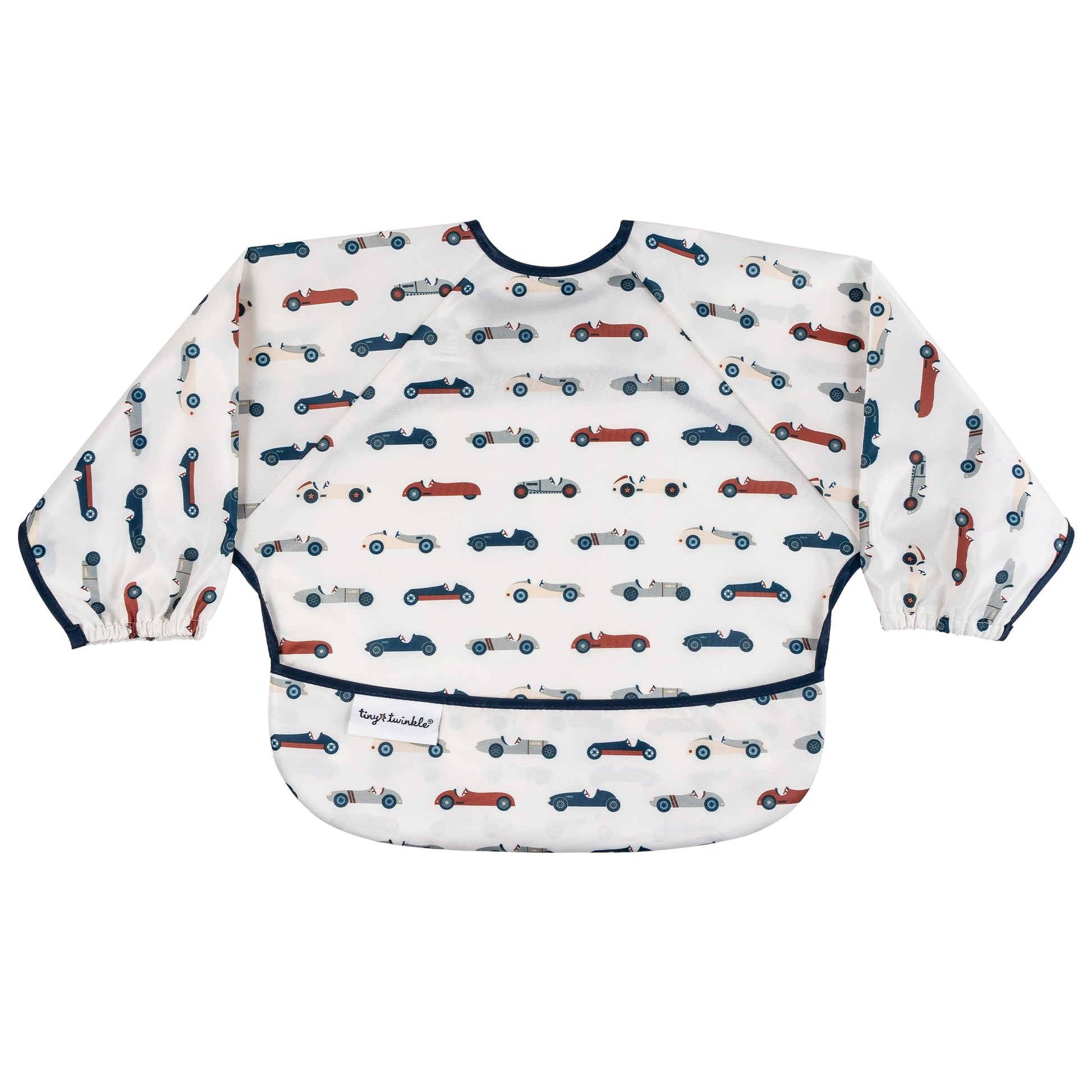 Tiny Twinkle Long Sleeve Bib for Babies & Toddlers | Waterproof Smock Bib for Eating | Machine Washable & Mess-Proof Feeding Essentials | Newborn Shower Gift (Dinosaur, 6–24M)