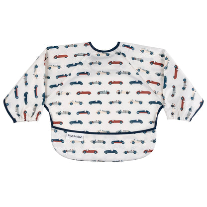 Tiny Twinkle Long Sleeve Bib for Babies & Toddlers | Waterproof Smock Bib for Eating | Machine Washable & Mess-Proof Feeding Essentials | Newborn Shower Gift (Dinosaur, 6–24M)