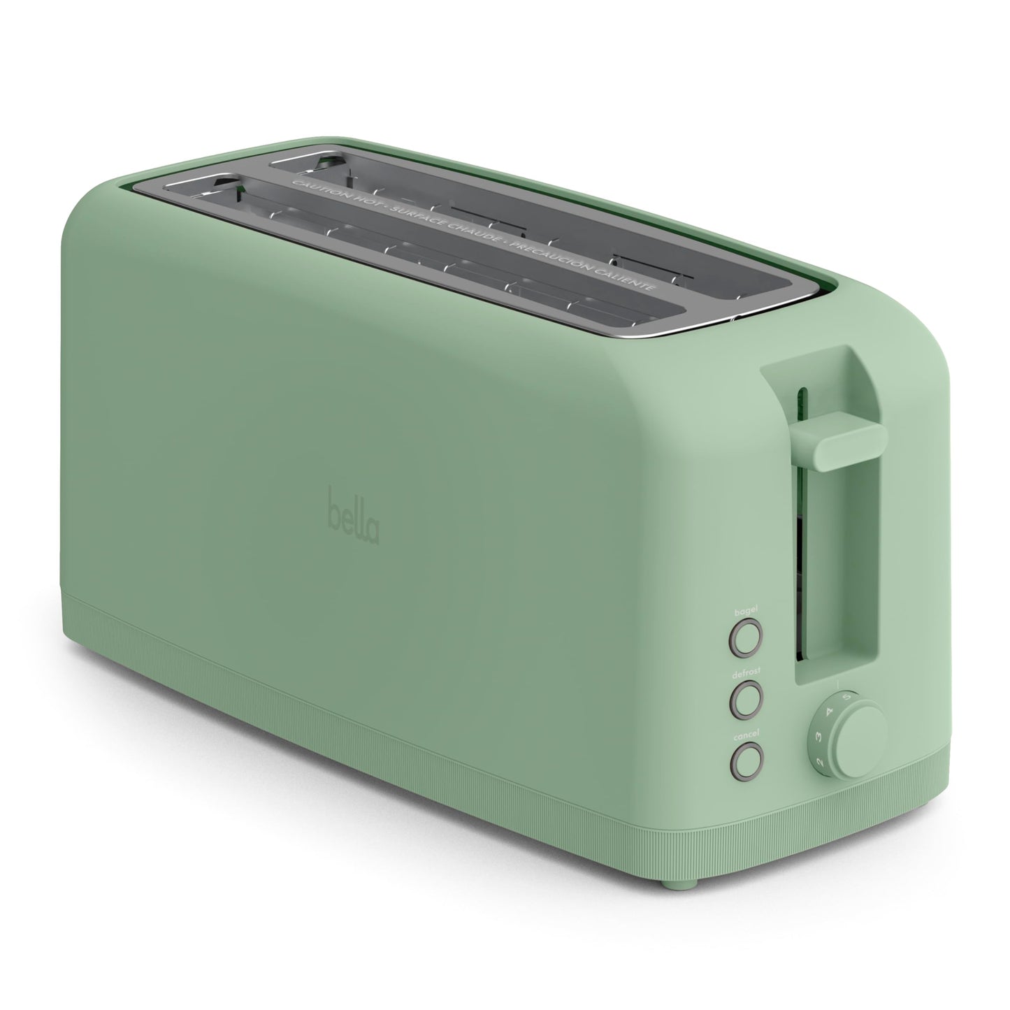 bella 2 Slice Slim Toaster, Fits-anywhere™ Kitchenware, 6 Setting Shade Control with Reheat & Cancel Buttons, Fits sourdough, 10” Long Slot, Anti Jam & Auto Shutoff, 900 Watt, Oatmilk