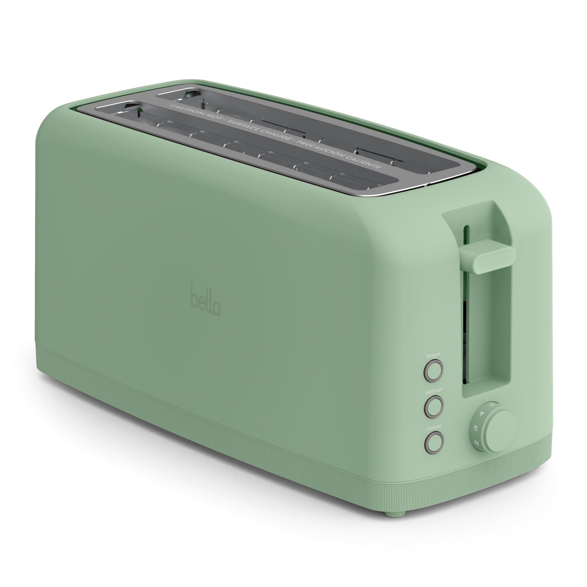 bella 2 Slice Slim Toaster, Fits-anywhere™ Kitchenware, 6 Setting Shade Control with Reheat & Cancel Buttons, Fits sourdough, 10” Long Slot, Anti Jam & Auto Shutoff, 900 Watt, Oatmilk
