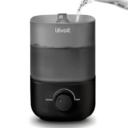 LEVOIT Top Fill Humidifiers for Bedroom, 2.5L Tank for Large Room, Easy to Fill & Clean, 28dB Quiet Cool Mist Air Humidifier for Home Baby Nursery & Plants, Auto Shut-off for Safety, 25H