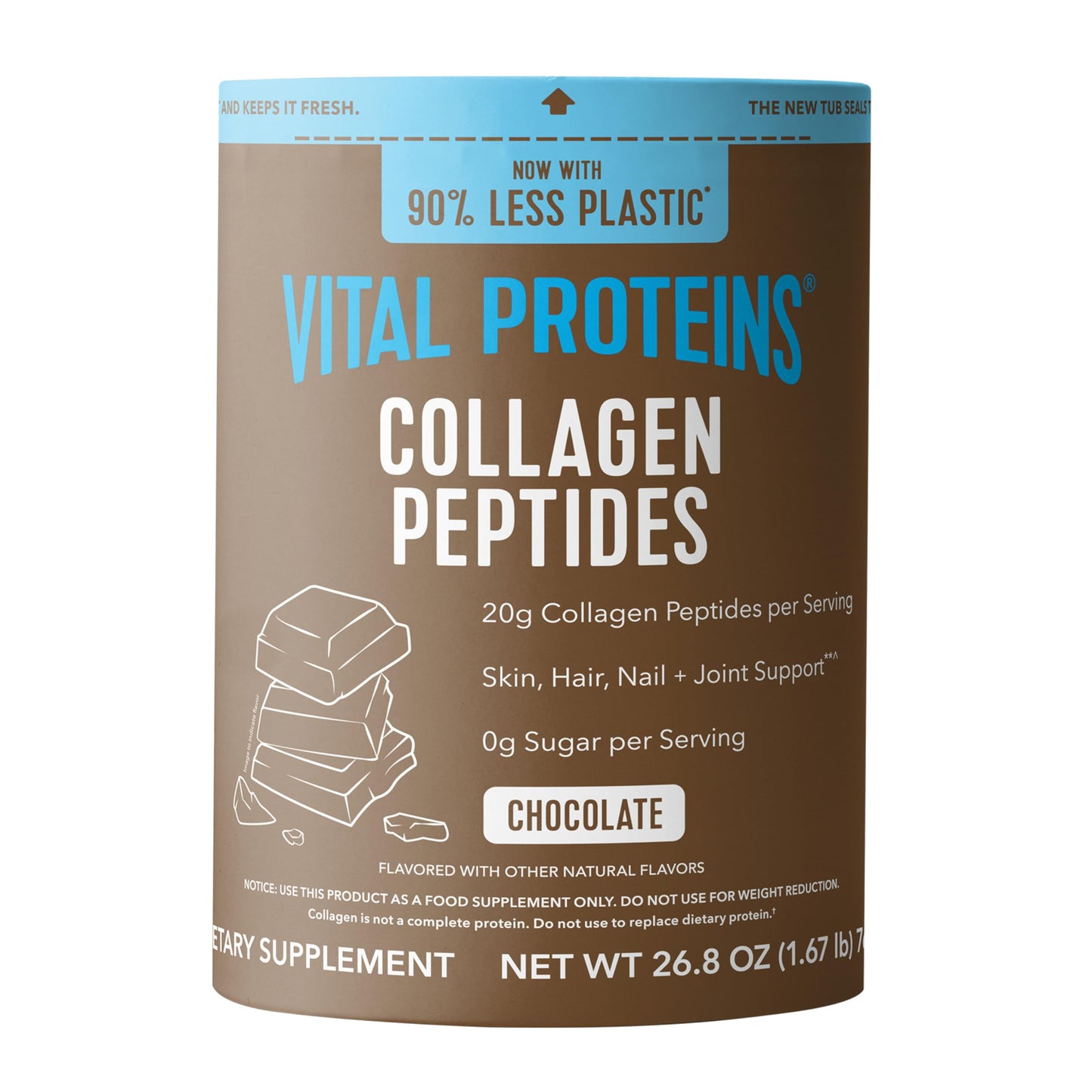 Vital Proteins Collagen Peptides Powder - Supports Hair, Nail, Skin, Bone & Joint Health, Unflavored, Collagen Protein 9.33 OZ