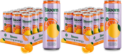 Bloom Nutrition Sparkling Energy Drink - Variety Pack - Natural Caffeine, Zero Sugar, 180mg Caffeine - Antioxidant-Rich with Green Coffee Bean, Green Tea Extract, Prebiotics - 12oz 12 Pack