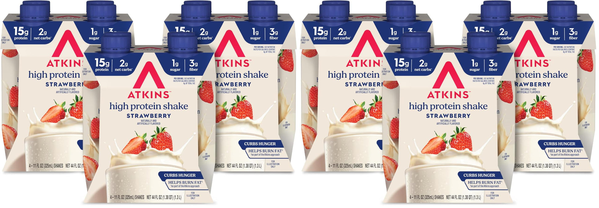 Atkins Milk Chocolate Delight High Protein Shake, 15g Protein, 2g Net Carb, 1g Sugar, Keto Friendly, Chocolate Flavored Protein Shakes, 12 Count