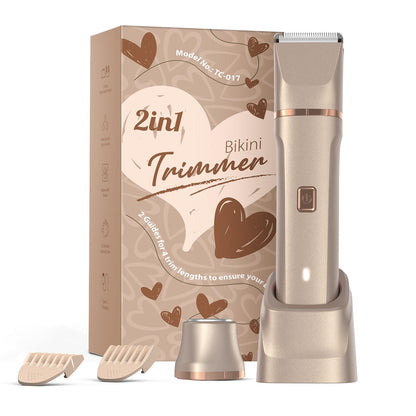Risina Bikini Trimmer for Women - Painless Electric Razors for Silk Skin,Cordless Body Shaver with Ceramic Blade, Replaceable Lady Razor, IPX7 Waterproof & Easy Cleaning, Birthday Gifts for Women