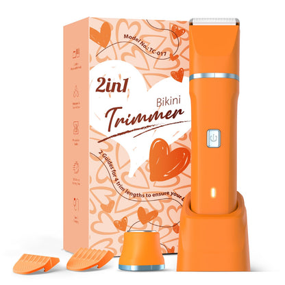 Risina Bikini Trimmer for Women - Painless Electric Razors for Silk Skin,Cordless Body Shaver with Ceramic Blade, Replaceable Lady Razor, IPX7 Waterproof & Easy Cleaning, Birthday Gifts for Women