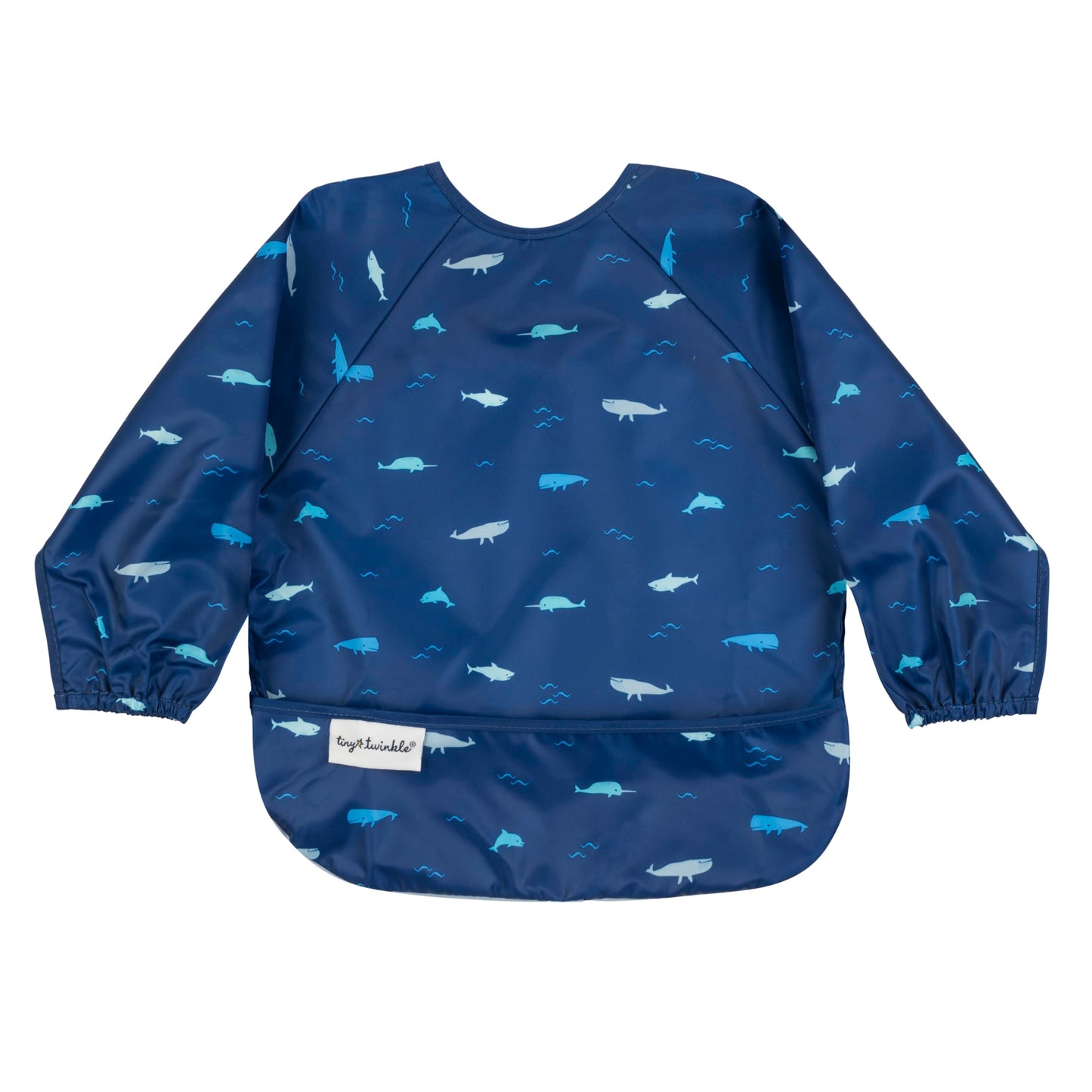 Tiny Twinkle Long Sleeve Bib for Babies & Toddlers | Waterproof Smock Bib for Eating | Machine Washable & Mess-Proof Feeding Essentials | Newborn Shower Gift (Dinosaur, 6–24M)