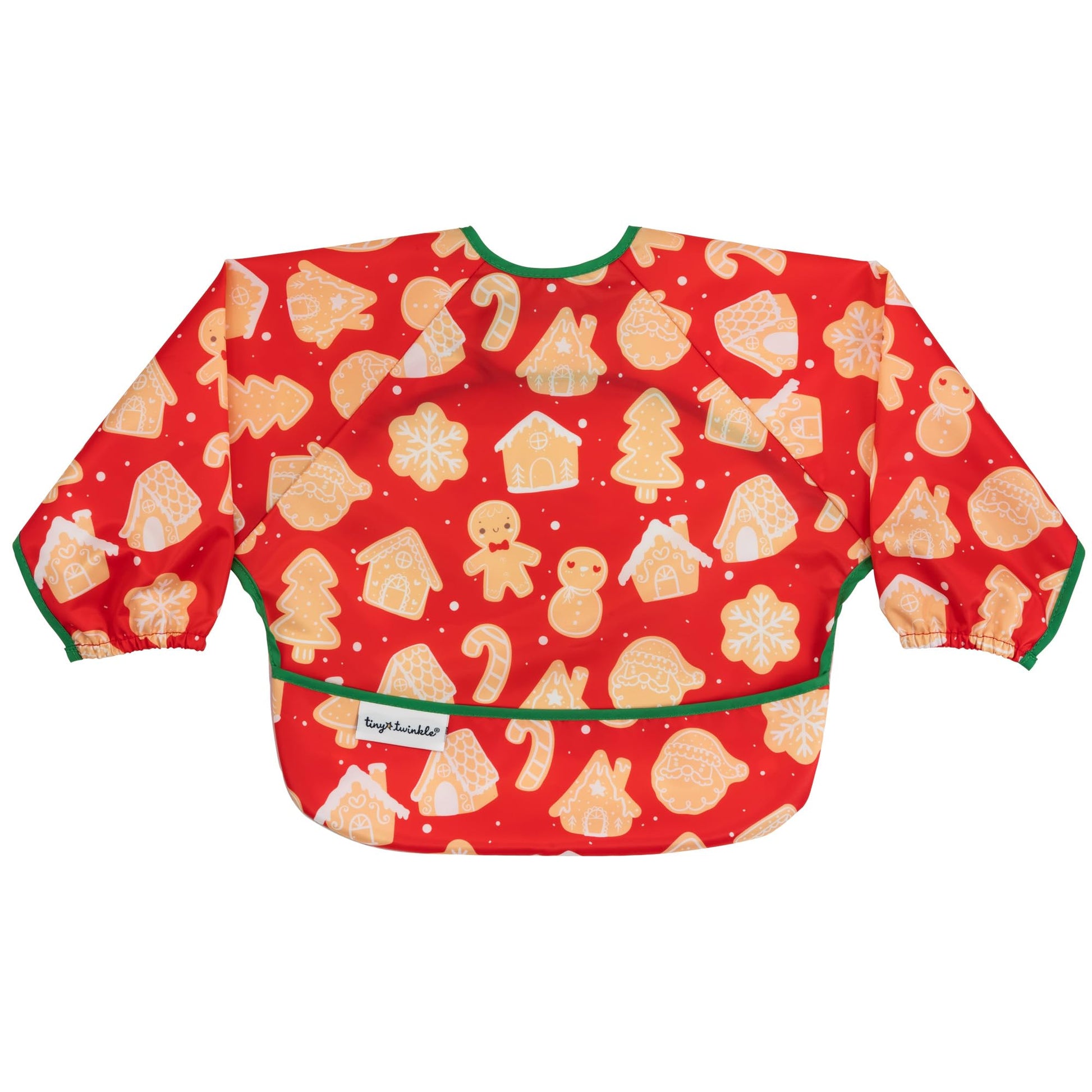 Tiny Twinkle Long Sleeve Bib for Babies & Toddlers | Waterproof Smock Bib for Eating | Machine Washable & Mess-Proof Feeding Essentials | Newborn Shower Gift (Dinosaur, 6–24M)