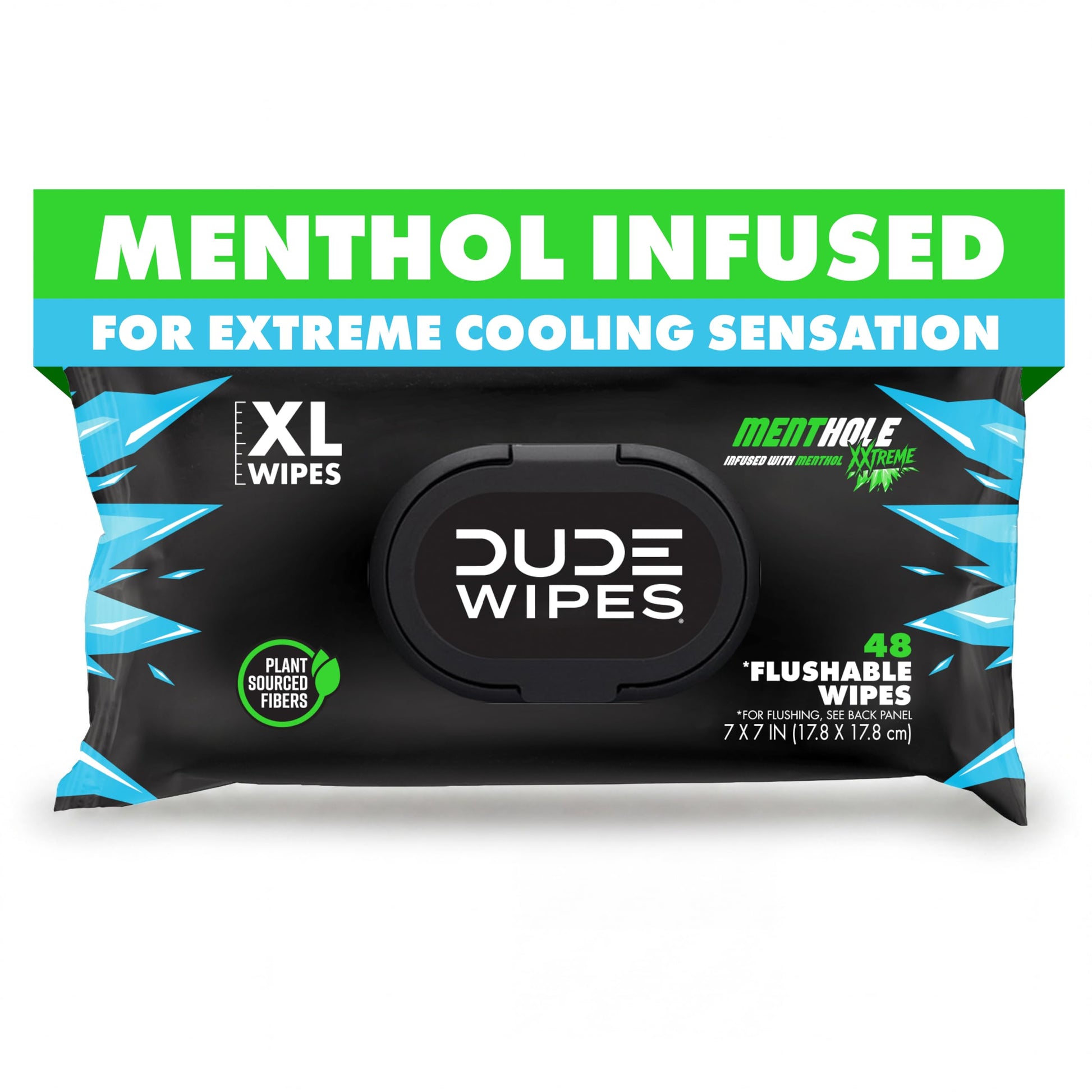 DUDE Wipes Unscented Flushable Wipes - Extra-Large Adult Wet Wipes for Sensitive Skin - 6 Pack (288 Count) - Infused with Vitamin E and Aloe - Septic and Sewer Safe