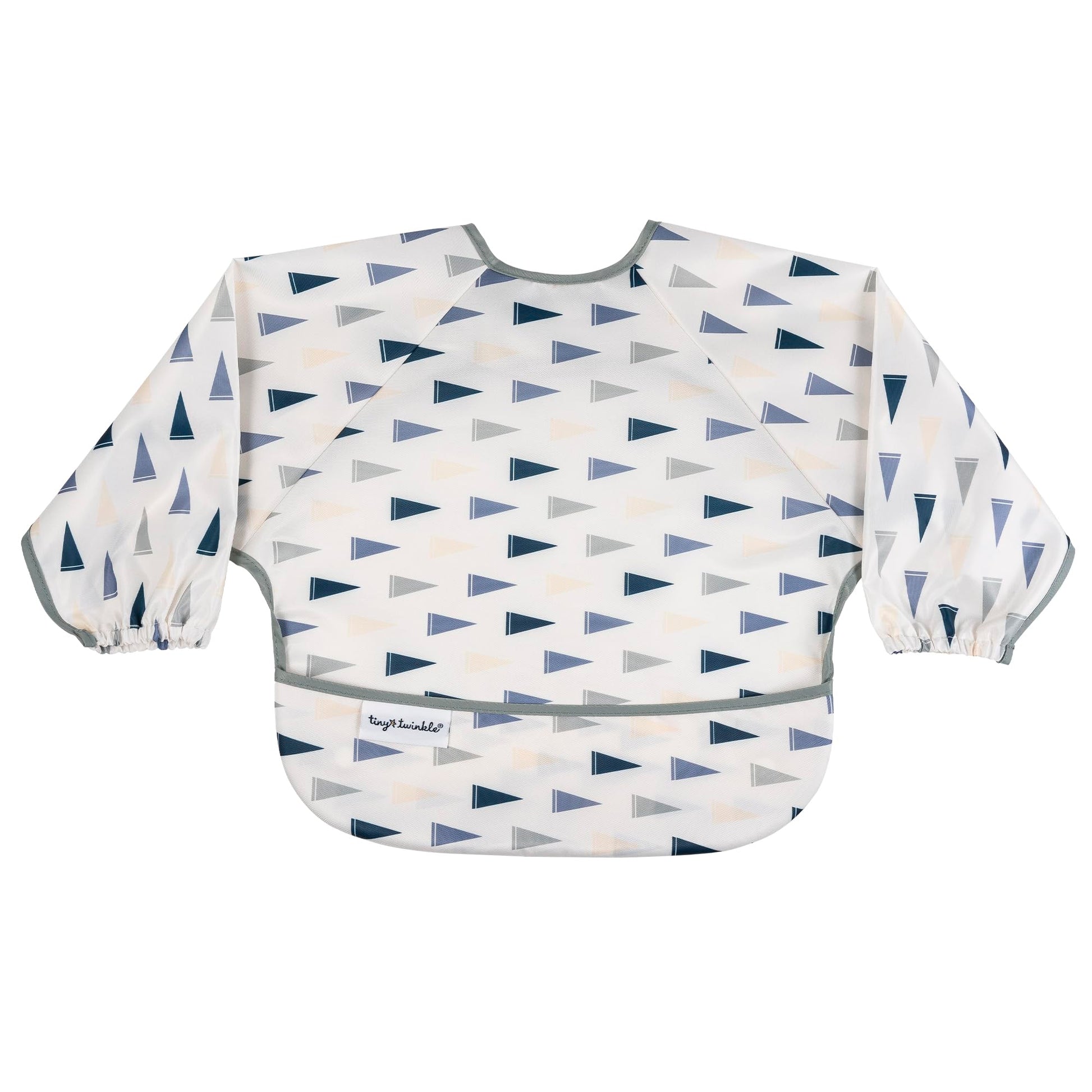 Tiny Twinkle Long Sleeve Bib for Babies & Toddlers | Waterproof Smock Bib for Eating | Machine Washable & Mess-Proof Feeding Essentials | Newborn Shower Gift (Dinosaur, 6–24M)