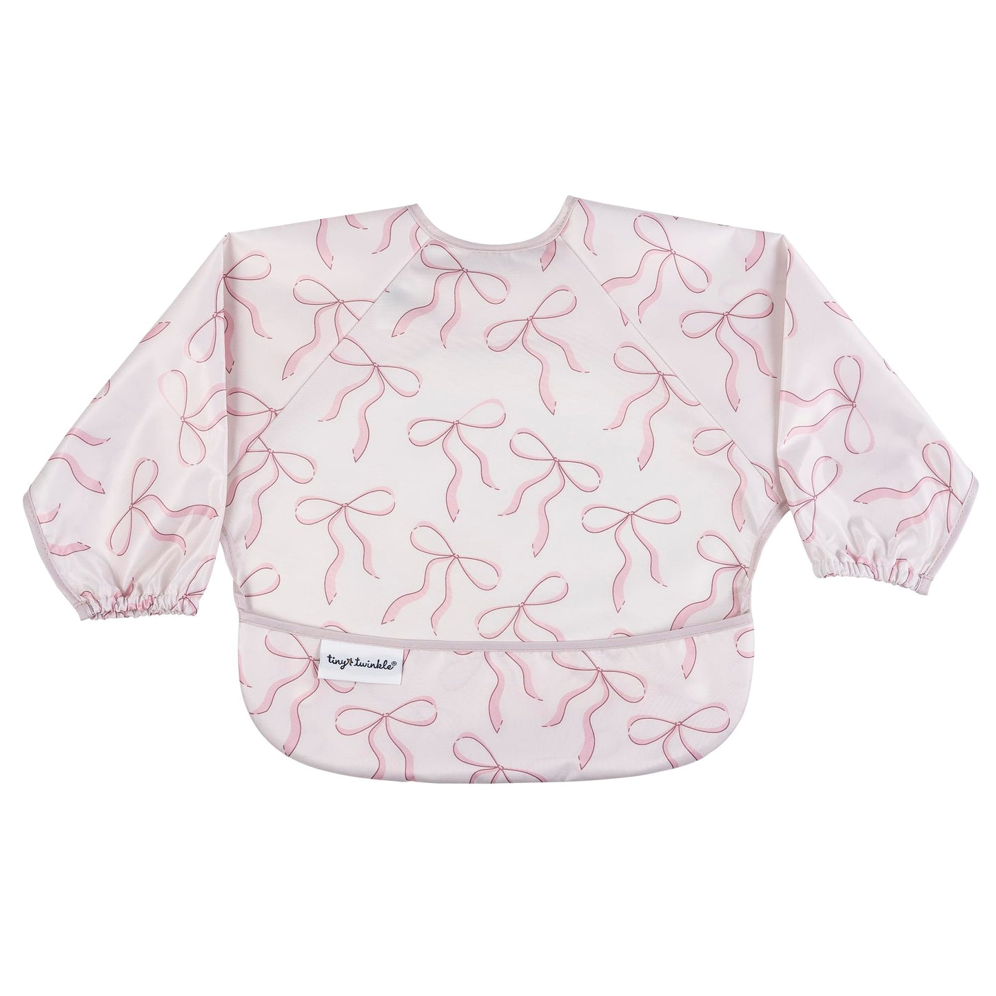 Tiny Twinkle Long Sleeve Bib for Babies & Toddlers | Waterproof Smock Bib for Eating | Machine Washable & Mess-Proof Feeding Essentials | Newborn Shower Gift (Dinosaur, 6–24M)