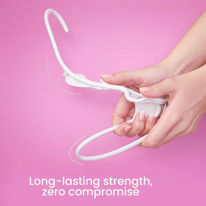 Utopia Home - Plastic Hangers 50 Pack - Space Saving Clothes Hanger - Durable and Strong Closet Organizers and Storage Makes It Ideal Stocking Stuffers or Apartment or Dorm Room Essentials (White)