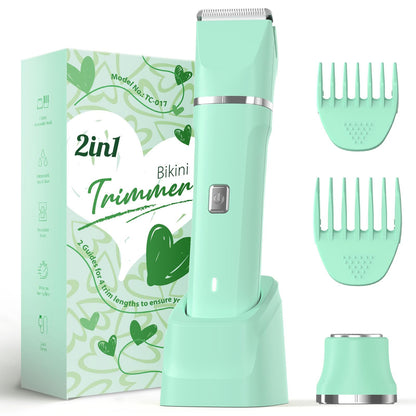 Risina Bikini Trimmer for Women - Painless Electric Razors for Silk Skin,Cordless Body Shaver with Ceramic Blade, Replaceable Lady Razor, IPX7 Waterproof & Easy Cleaning, Birthday Gifts for Women