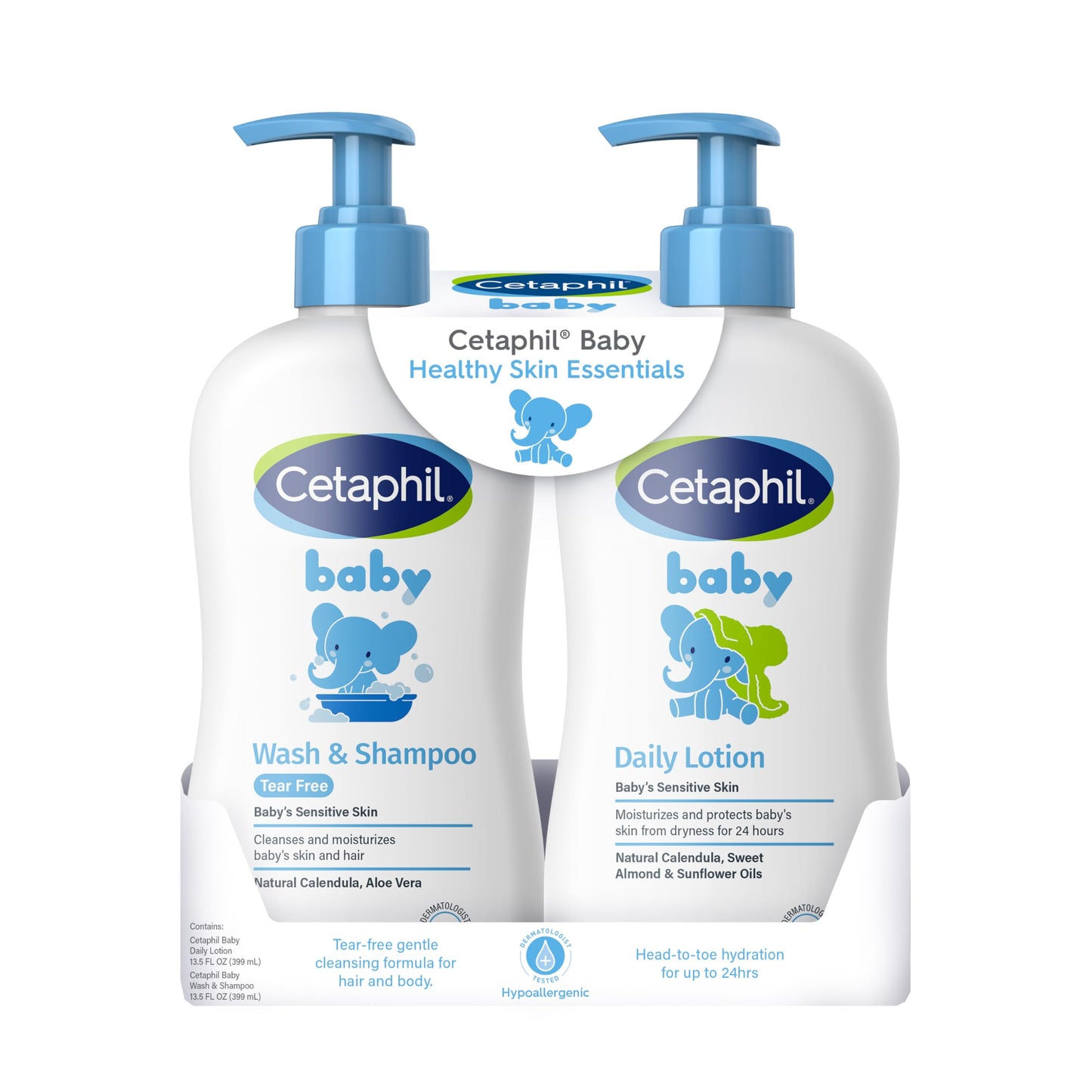 Cetaphil Baby Wash & Shampoo, 13.5oz Pack of 2, Hypoallergenic, Gentle Enough for Everyday Use, Soap Free