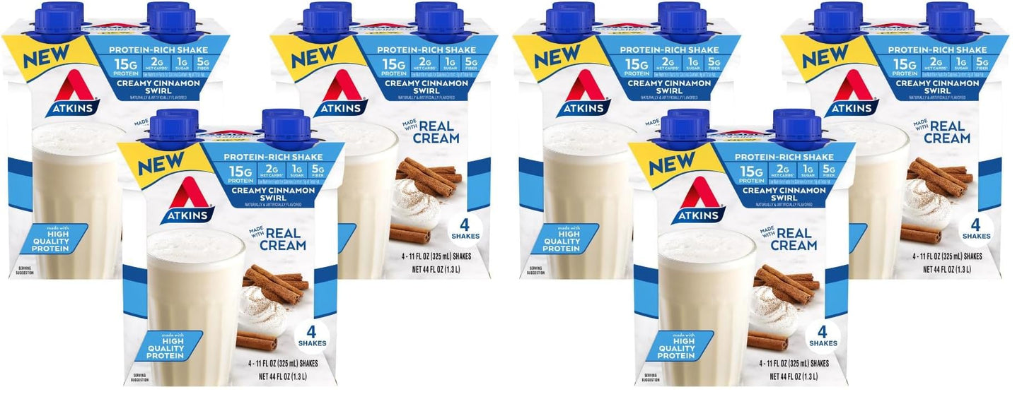 Atkins Milk Chocolate Delight High Protein Shake, 15g Protein, 2g Net Carb, 1g Sugar, Keto Friendly, Chocolate Flavored Protein Shakes, 12 Count