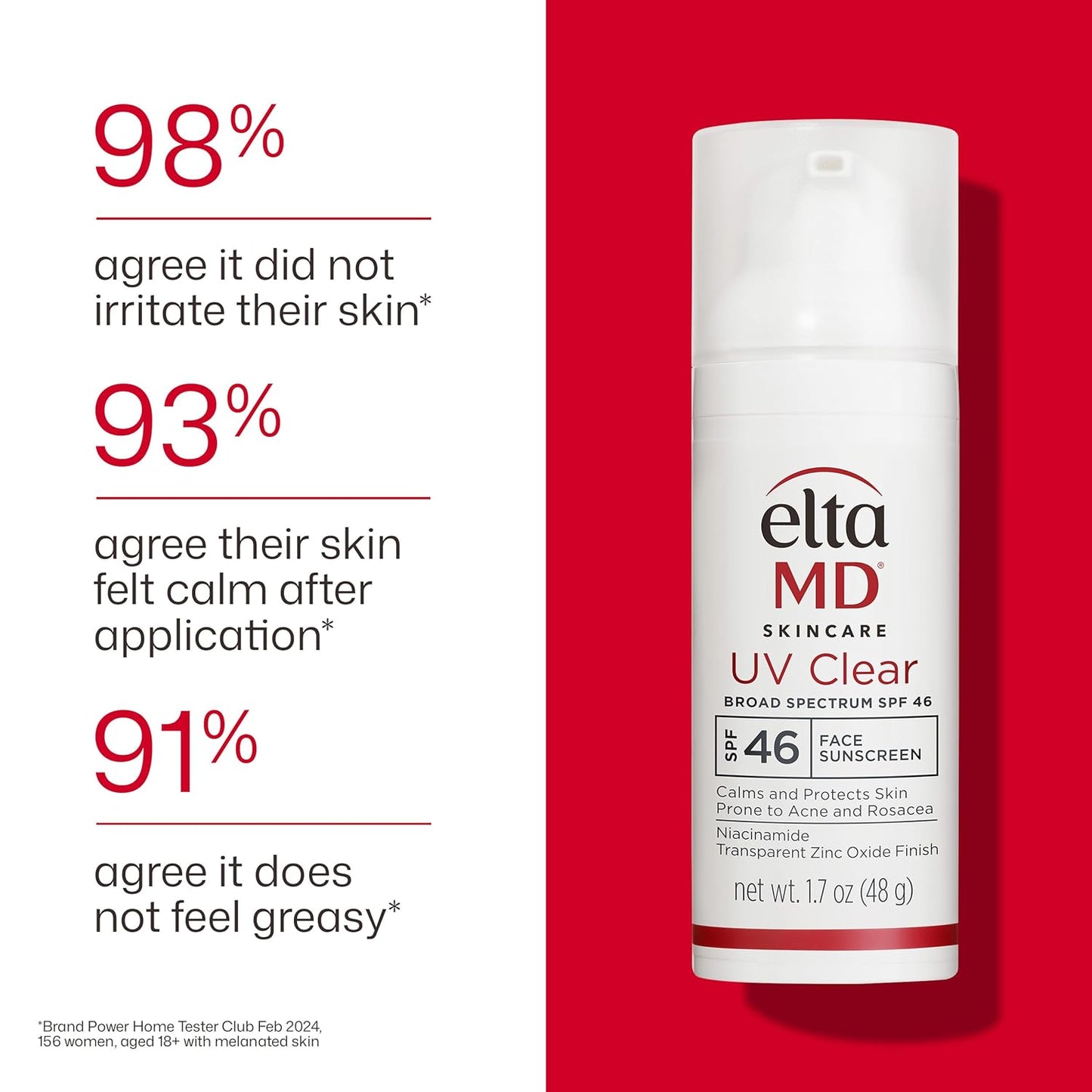 EltaMD UV Clear Face Sunscreen SPF, Oil-Free Sunscreen with Zinc Oxide, Dermatologist Recommended
