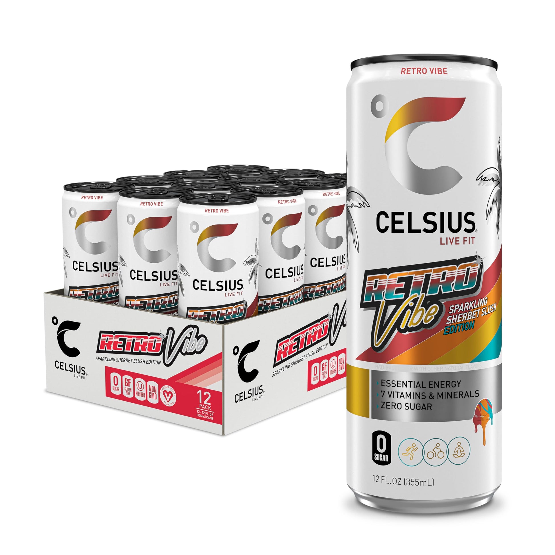 CELSIUS Assorted Flavors Official Variety Pack, Functional Essential Energy Drinks, 12 Fl Oz (Pack of 12)