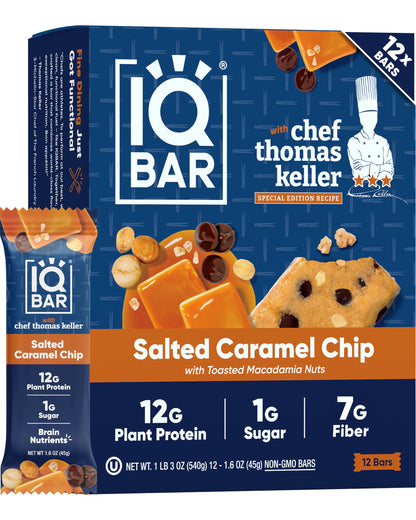 IQBAR Clean Plant Protein Bars - Chocolate Lovers Variety - 12 Count - Keto, Vegan, High Fiber, Gluten and Dairy Free, Low Sugar Snack - Brain and Body Nutrients for Focus, Energy, Meal Replacement