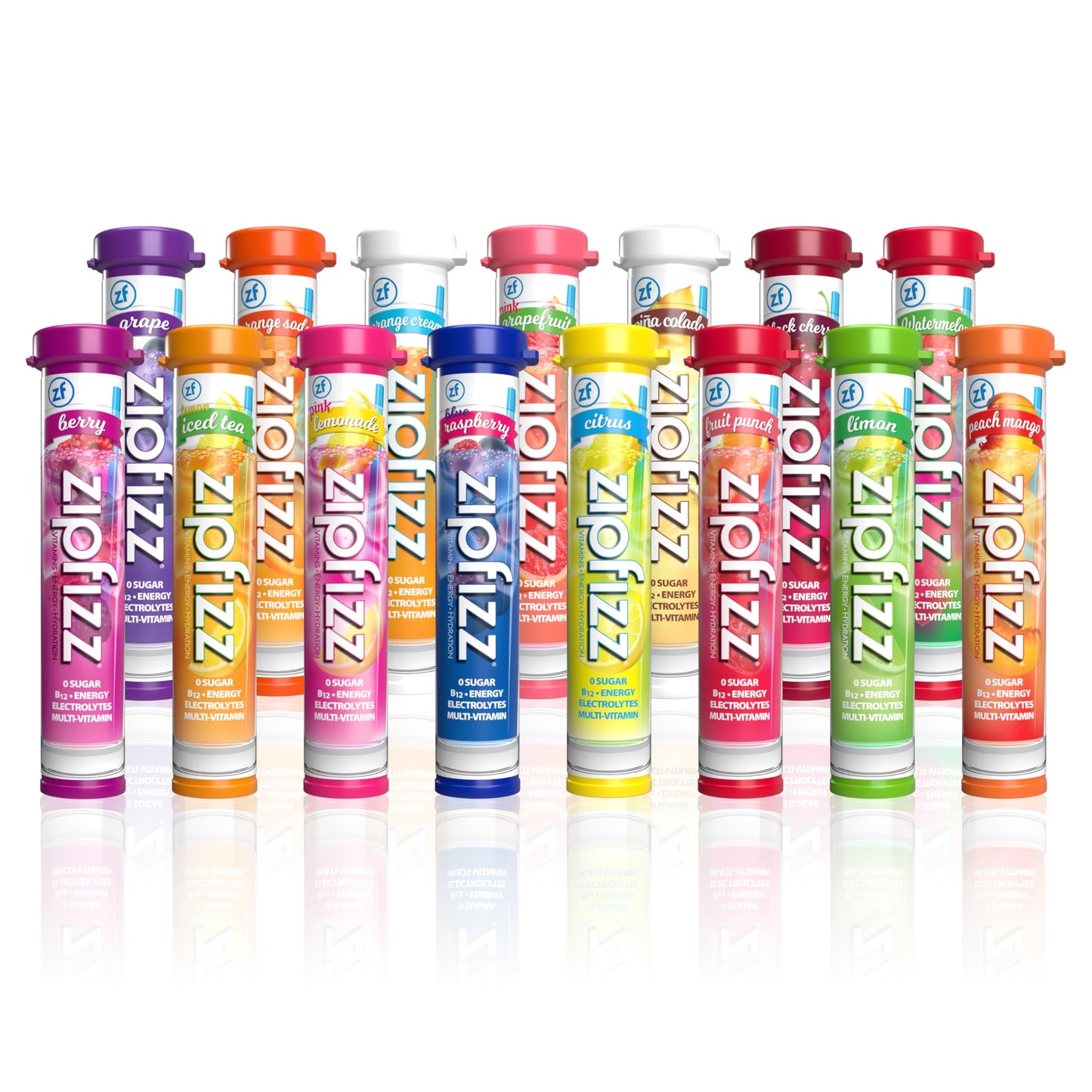 Zipfizz Daily Energy Drink Powder, Fruit Punch, 20 Pack 3-in-1 Sustained Energy, Rapid Hydration, and Essential Vitamins Sugar-Free Electrolyte Powder Contains Vitamin B-12 & Antioxidants