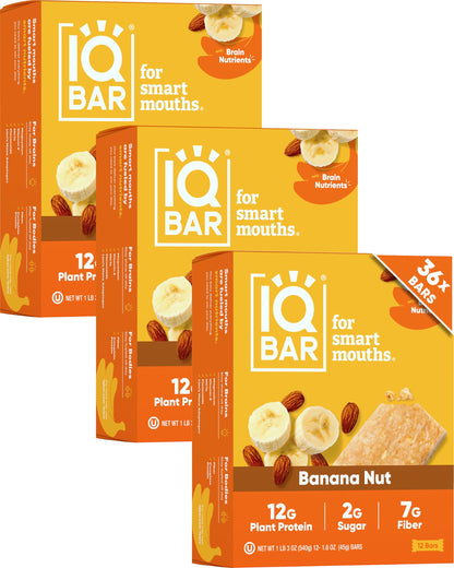 IQBAR Clean Plant Protein Bars - Chocolate Lovers Variety - 12 Count - Keto, Vegan, High Fiber, Gluten and Dairy Free, Low Sugar Snack - Brain and Body Nutrients for Focus, Energy, Meal Replacement