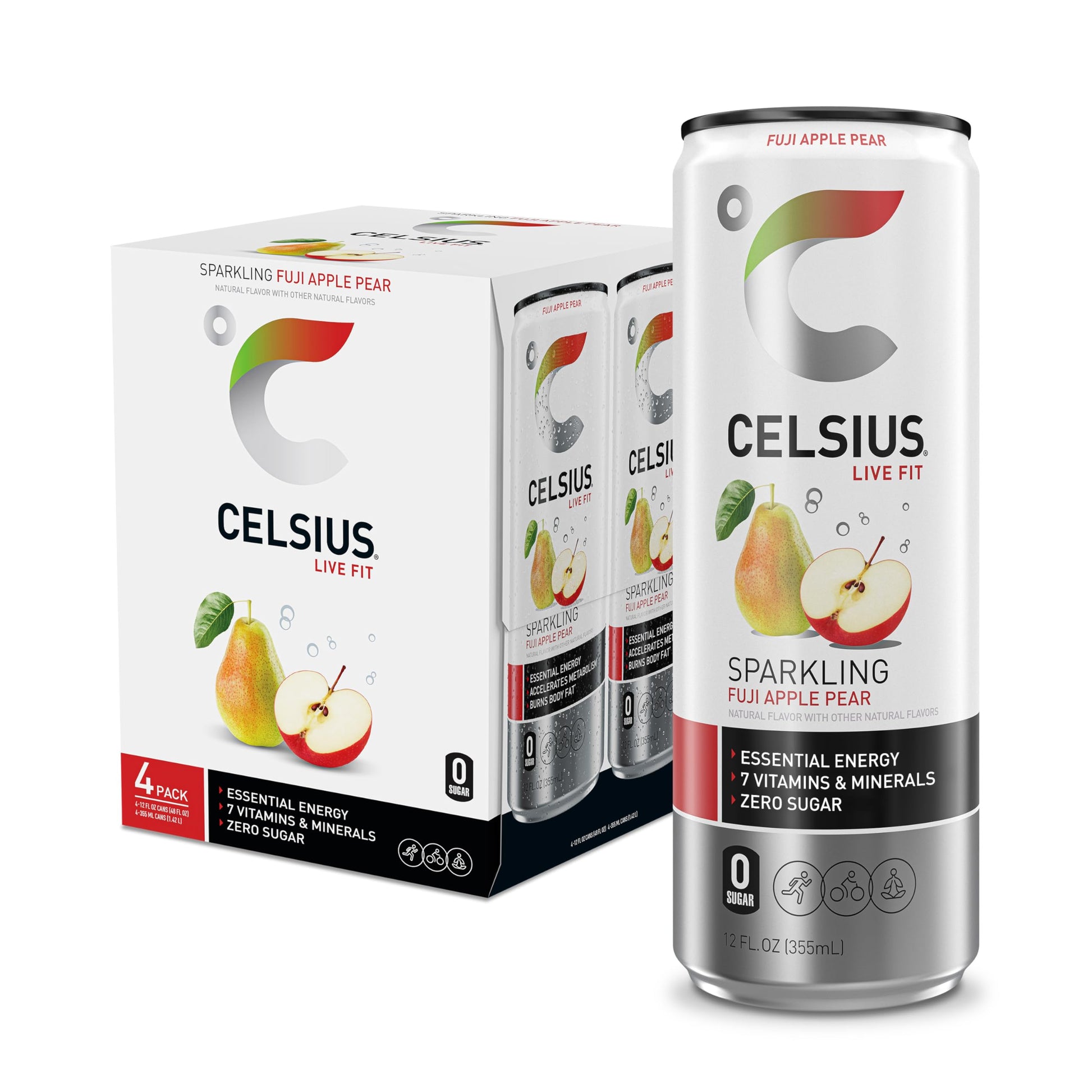 CELSIUS Assorted Flavors Official Variety Pack, Functional Essential Energy Drinks, 12 Fl Oz (Pack of 12)