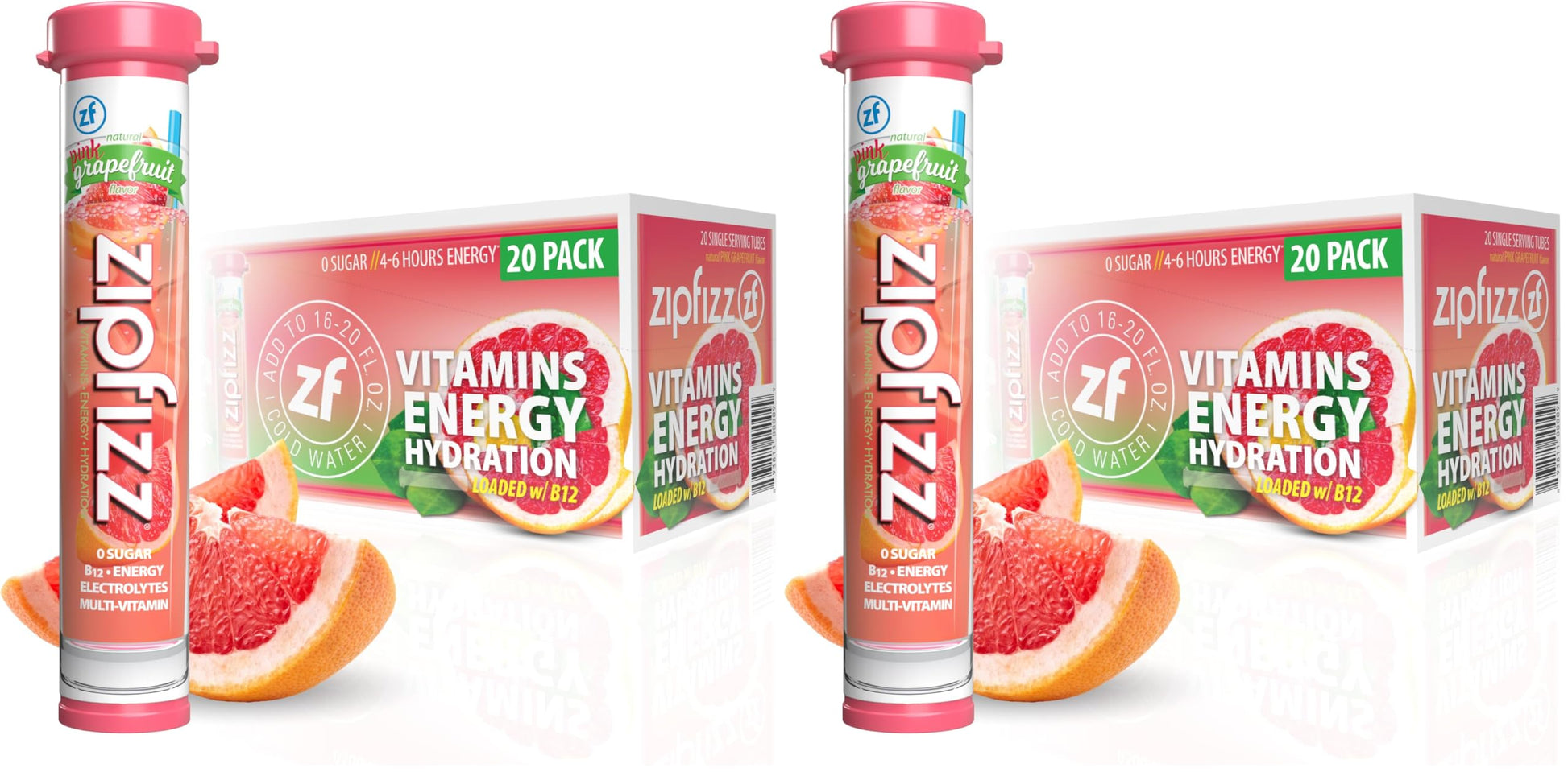Zipfizz Daily Energy Drink Powder, Fruit Punch, 20 Pack 3-in-1 Sustained Energy, Rapid Hydration, and Essential Vitamins Sugar-Free Electrolyte Powder Contains Vitamin B-12 & Antioxidants