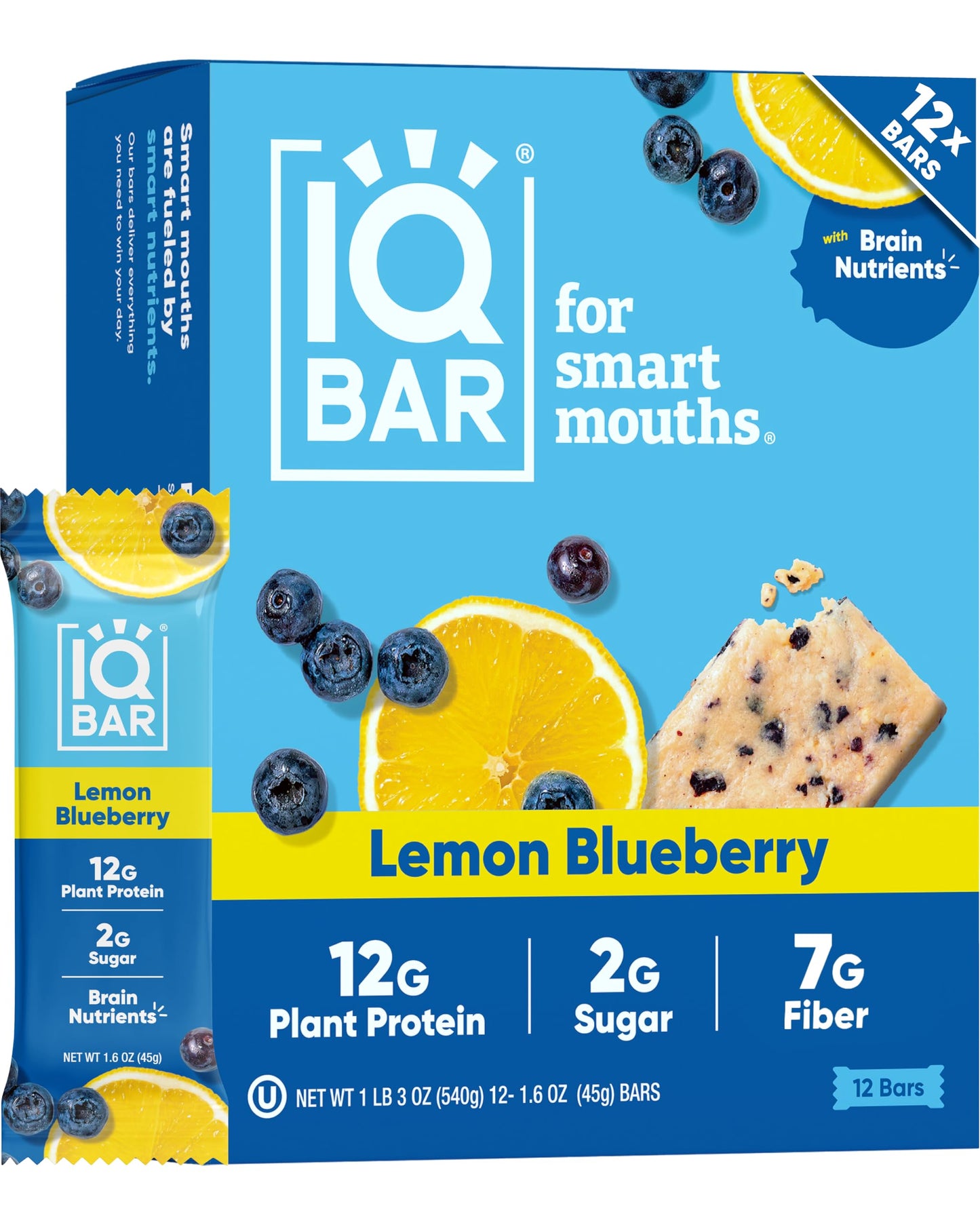 IQBAR Clean Plant Protein Bars - Chocolate Lovers Variety - 12 Count - Keto, Vegan, High Fiber, Gluten and Dairy Free, Low Sugar Snack - Brain and Body Nutrients for Focus, Energy, Meal Replacement