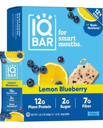 IQBAR Clean Plant Protein Bars - Chocolate Lovers Variety - 12 Count - Keto, Vegan, High Fiber, Gluten and Dairy Free, Low Sugar Snack - Brain and Body Nutrients for Focus, Energy, Meal Replacement