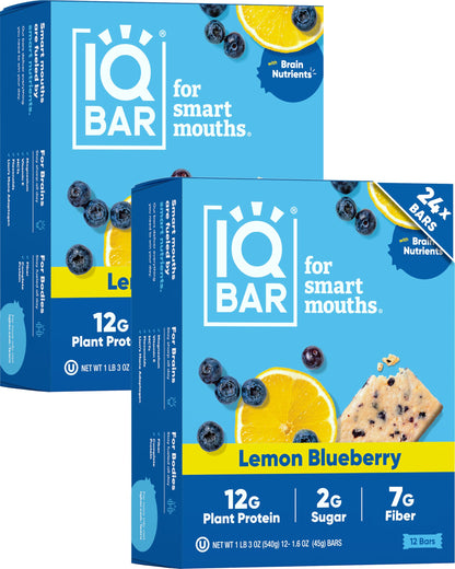 IQBAR Clean Plant Protein Bars - Chocolate Lovers Variety - 12 Count - Keto, Vegan, High Fiber, Gluten and Dairy Free, Low Sugar Snack - Brain and Body Nutrients for Focus, Energy, Meal Replacement