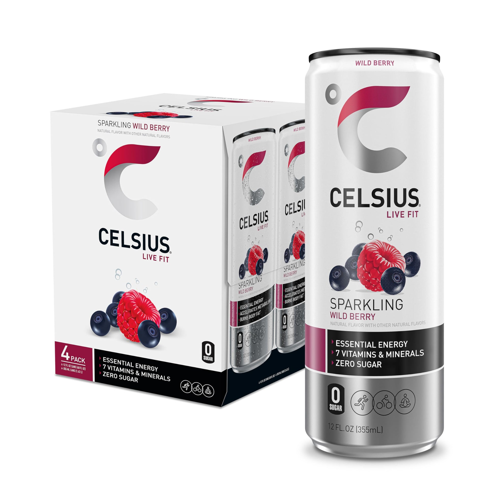 CELSIUS Assorted Flavors Official Variety Pack, Functional Essential Energy Drinks, 12 Fl Oz (Pack of 12)