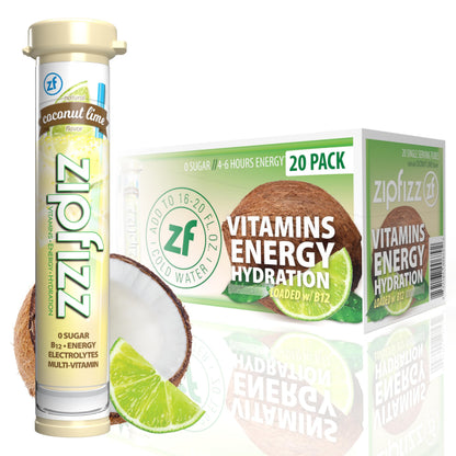 Zipfizz Daily Energy Drink Powder, Fruit Punch, 20 Pack 3-in-1 Sustained Energy, Rapid Hydration, and Essential Vitamins Sugar-Free Electrolyte Powder Contains Vitamin B-12 & Antioxidants