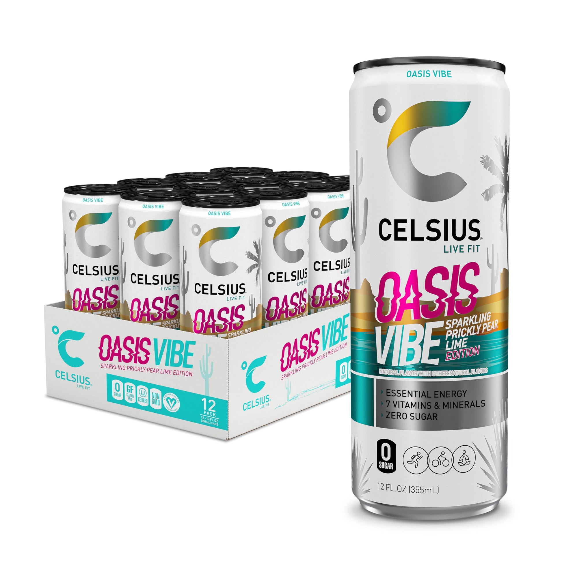CELSIUS Assorted Flavors Official Variety Pack, Functional Essential Energy Drinks, 12 Fl Oz (Pack of 12)