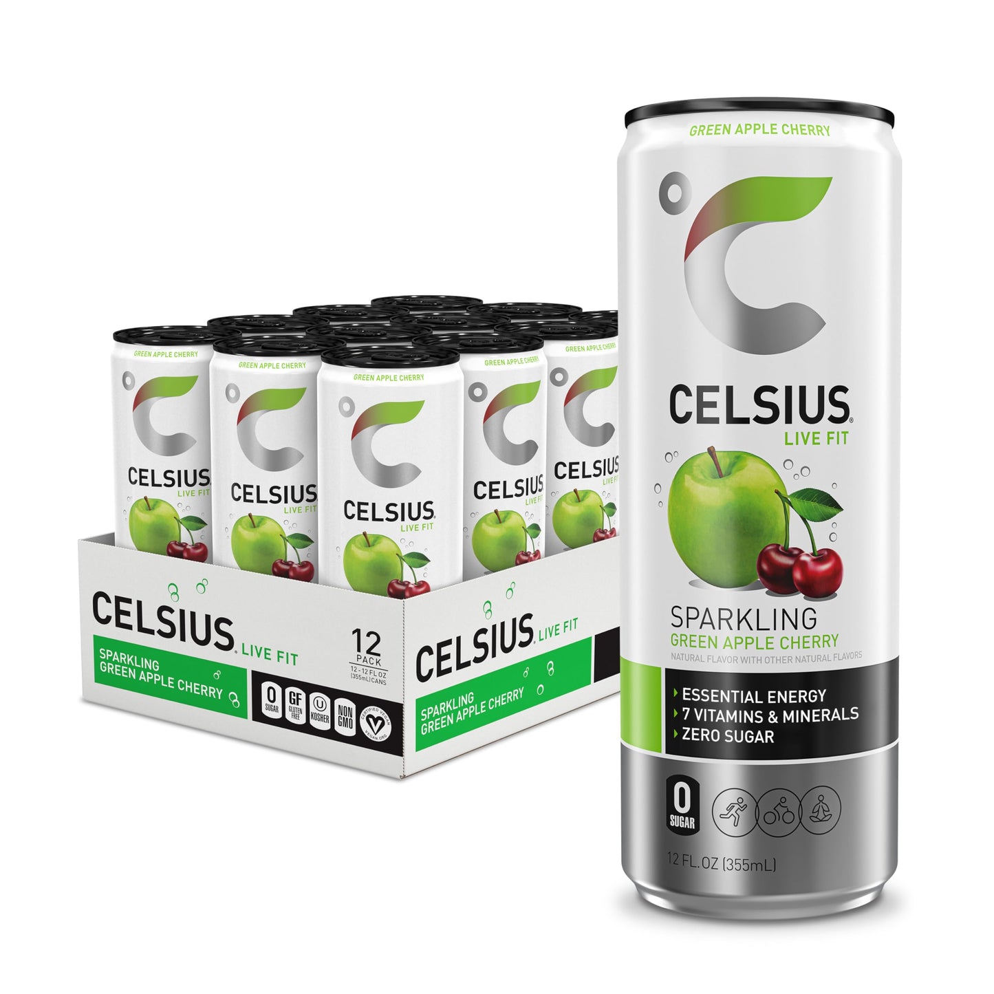 CELSIUS Assorted Flavors Official Variety Pack, Functional Essential Energy Drinks, 12 Fl Oz (Pack of 12)
