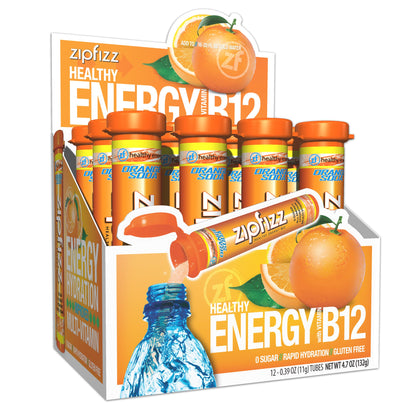 Zipfizz Daily Energy Drink Powder, Fruit Punch, 20 Pack 3-in-1 Sustained Energy, Rapid Hydration, and Essential Vitamins Sugar-Free Electrolyte Powder Contains Vitamin B-12 & Antioxidants