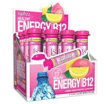 Zipfizz Daily Energy Drink Powder, Fruit Punch, 20 Pack 3-in-1 Sustained Energy, Rapid Hydration, and Essential Vitamins Sugar-Free Electrolyte Powder Contains Vitamin B-12 & Antioxidants
